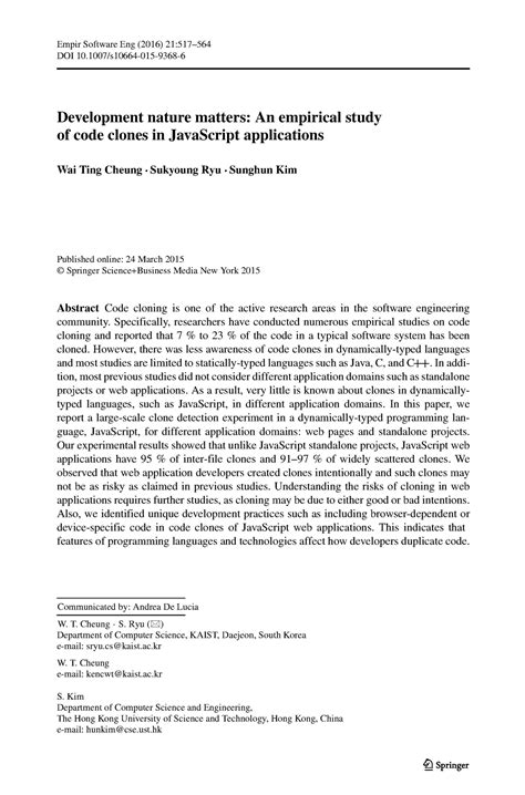 Cheung-emse2016 - DOI 10/s10664-015-9368- Development nature matters ...