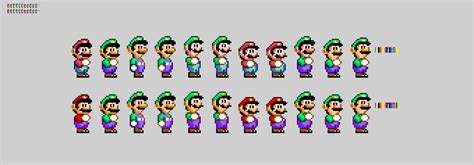 10x SMW Mario and Luigi Idle Sprites with Mario is by Abbysek on DeviantArt