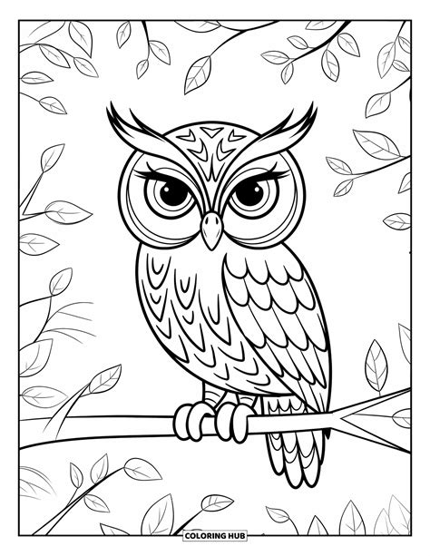 110+ Owl Coloring Pages for Kids & Adults (Free Printable PDFs)