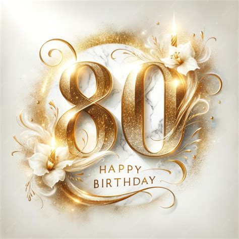 Premium Photo | Elegant 80th Birthday Celebration with Golden Flair