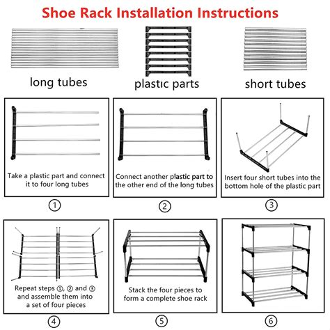 Buy 3-Tier Shoe Rack,Black Metal Shoe Rack Modern Shoe Storage ...