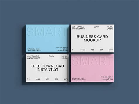 Embossed Business Cards Mockup Psd