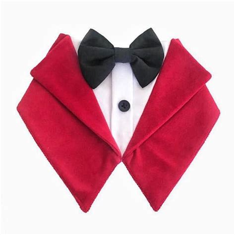 Buy Dogobow Velvet Tuxedo Vest Bandana for Dogs (Red) (Get a Bow Free ...