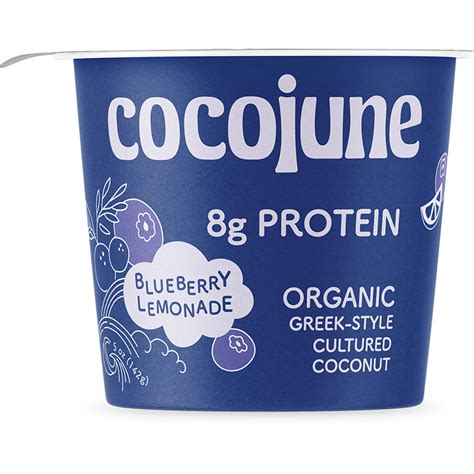 Cocojune 8g Protein Organic Coconut Yogurt - Blueberry Lemonade - Shop ...