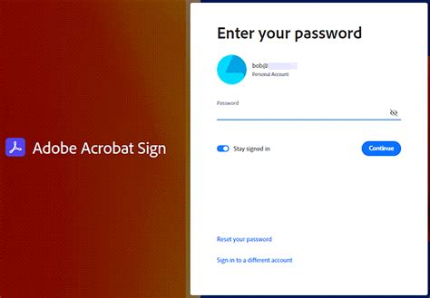Log in to Adobe Acrobat Sign