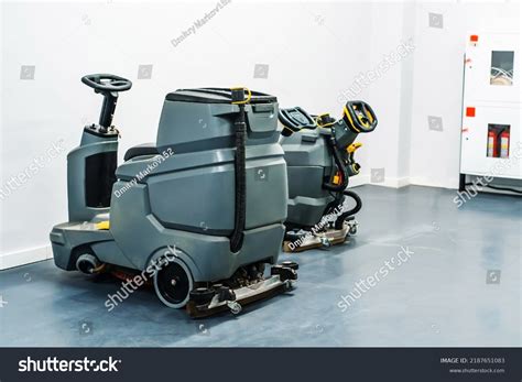 Floor Scrubber Equipment Washing Floors Industrial Stock Photo ...