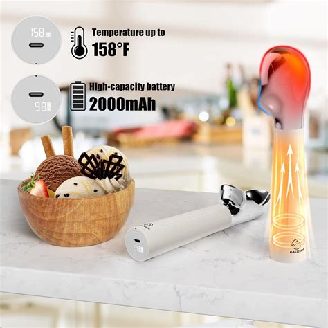 JUNXIAO-Heated Ice Cream Scoop – Electric Scooper for Hard Ice Cream ...