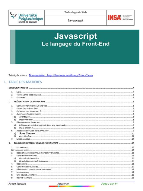 Cours JavaScript PDF Complet Gratuit 的图像结果