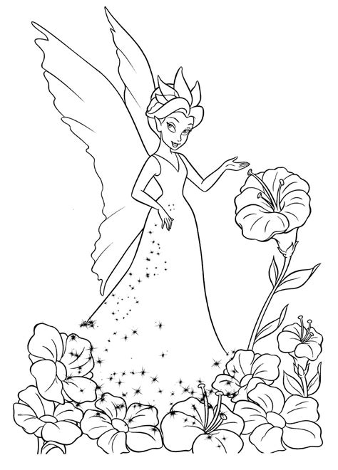 Fairy Coloring Pages. 120 Free Printable Beautiful Fairy Coloring Pages