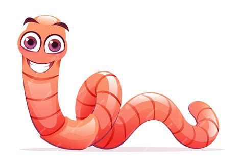 Premium Vector | Cute worm cartoon illustration isolated on white ...