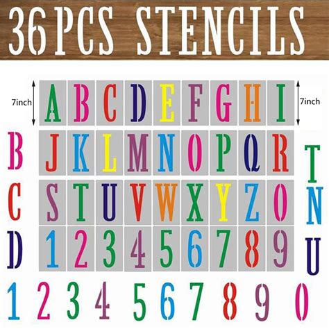 QSZKeer 7inch Letter Stencils 36Pcs Plastic Alphabet Stencil India | Ubuy