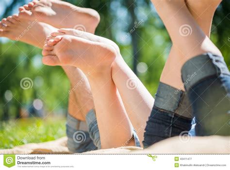 Weekend in park stock image. Image of lifestyles, barefoot - 43411477