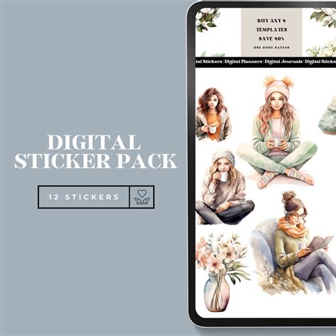 Aesthetic Digital Stickers Planner Images and Graphics Cozy Images L ...