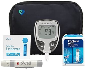 OWell Bayer Contour NEXT Complete Diabetes Blood Glucose Testing Kit ...