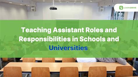 Teaching Assistant Roles and Responsibilities in Schools and Universities
