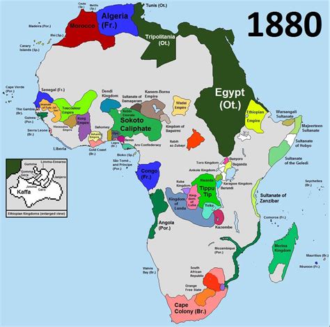 Africa 1880 - before the Scramble for Africa | Map, African history, Africa map