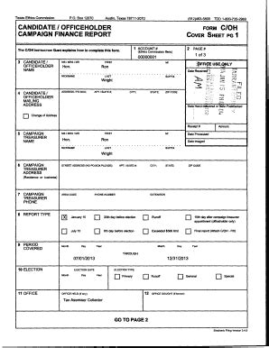 Fillable Online The COH INSTRUCTION Gume explains how to complete this ...