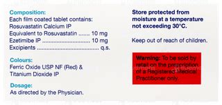 Rosulip Ez 10mg10mg Tablet 10 - Uses, Side Effects, Dosage, Price ...