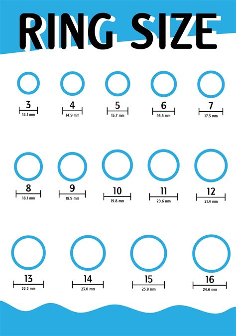 Printable Ring Measurement Chart | Printable AT A GLANCE