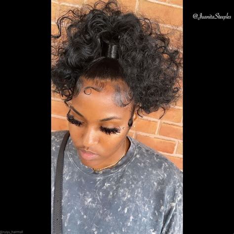 Curly Ponytail Weave, Curly Drawstring Ponytail, Slicked Back Ponytail ...