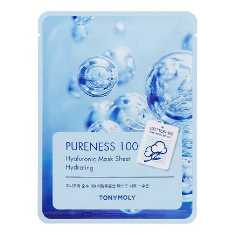 TONYMOLY Pureness 100 Hyaluronic Acid Mask Sheet- Pack of 10 : Amazon ...