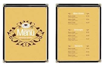 NJ Menu Covers - Single Page, Fits 8.5 x 11 Inch Page Menu Holder ...