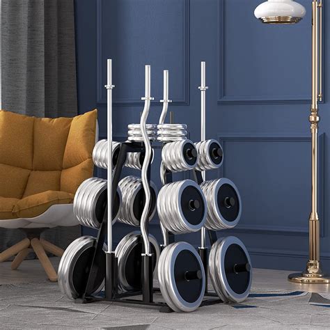 Buy Cozy Castle Olympic Weight Rack, A Frame Weight Plate Tree, Durable ...