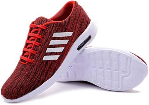 Buy POOJA Footwear Men's Red Sports Shoes. at Amazon.in