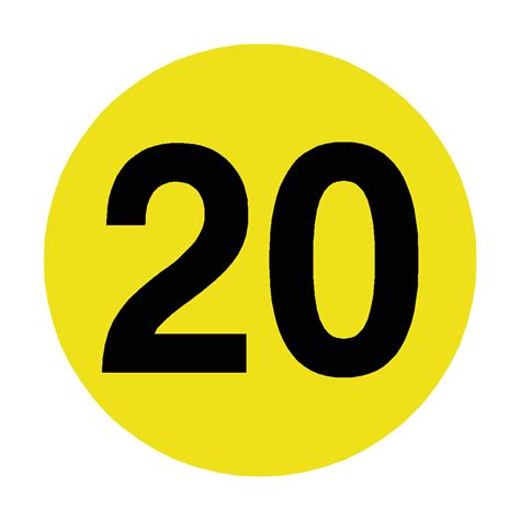 Number 20 Floor Marker | Safety-Label.co.uk