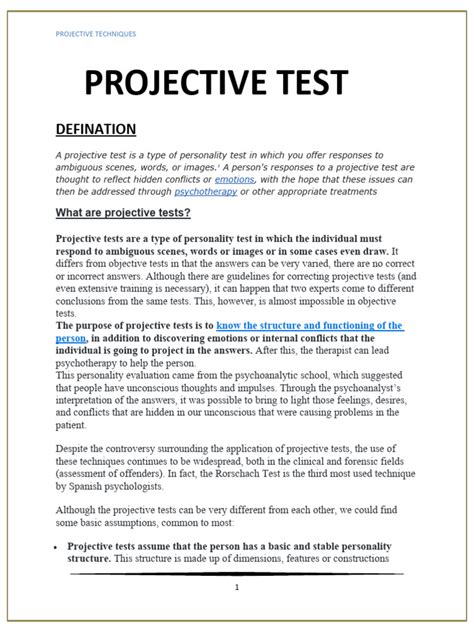 Image result for Projective Test Interpretation