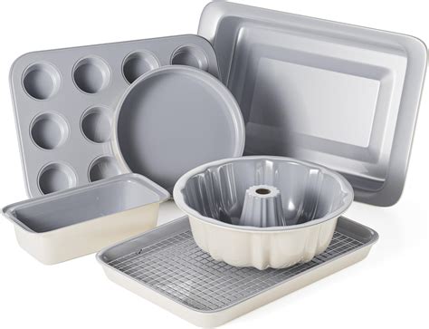 Amazon.com: Ceramic Baking Pans Set - 7 PCS Nonstick Bakeware Sets ...