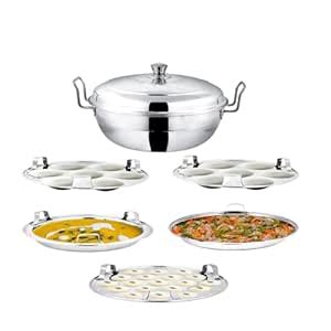 Qyntor Stainless Steel Idli/Dhokla/Momo Maker/Cooker/Multi Kadai ...