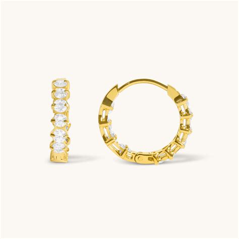 Juliana Diamond Hoops- 18K Gold Plated – Elinor Jewels