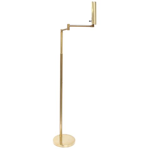 Koch and Lowy Mid-Century Modern Adjustable Brass Pharmacy Floor Lamp ...
