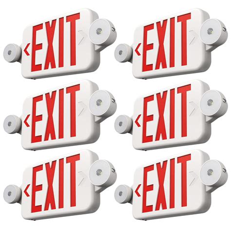 Buy FREELICHT 6 Pack Exit Sign with Emergency Lights, Two LED ...