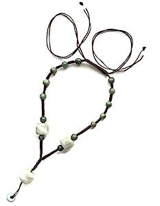 Buy WCJ Natural Burmese Jade Multicolor Necklace Adjustable Unisex at ...