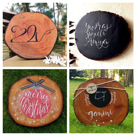 Gifting Personalised Calligraphy On Wood To Your Loved Ones