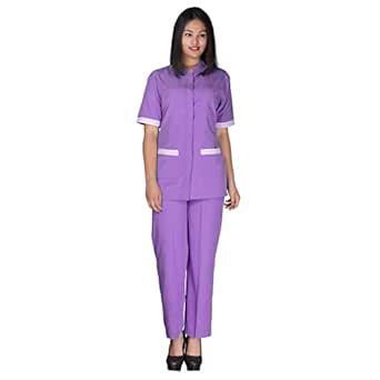 SARAF Nurse Scrub Suit, Poly Cotton Twill - Ideal for Clinic and ...