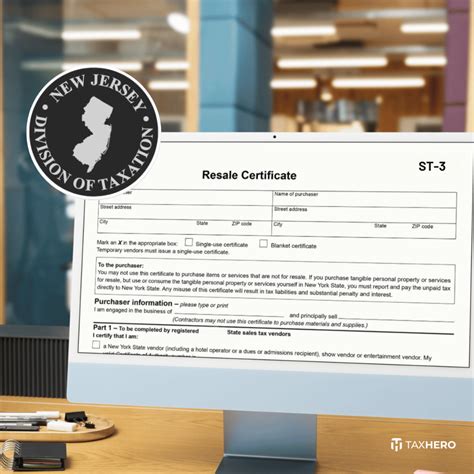 Get a New Jersey Resale Certificate Online | TaxHero