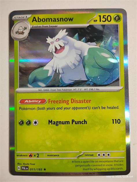 Abomasnow #11 Prices | Pokemon Paldea Evolved | Pokemon Cards