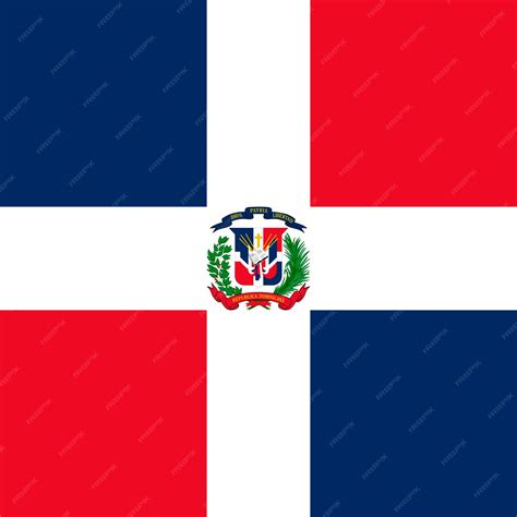 Premium Vector | Dominican republic flag official colors vector ...