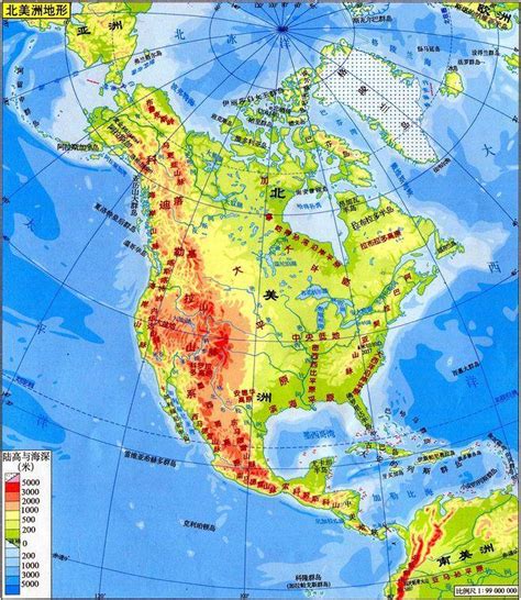 北美洲经纬度地图,欧洲纬度,北美洲纬度位置简图_大山谷图库