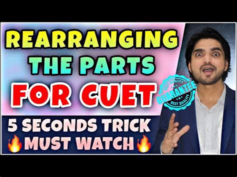 Sentence Rearrangement Tricks Video Lecture - English Language ...