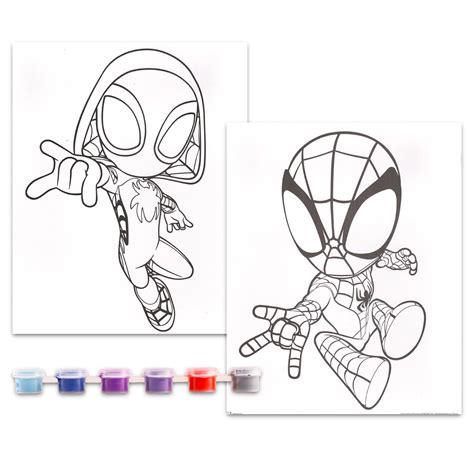 Buy Marvel Spidey and His Amazing Friends Paint Posters Set - 4 Pc ...