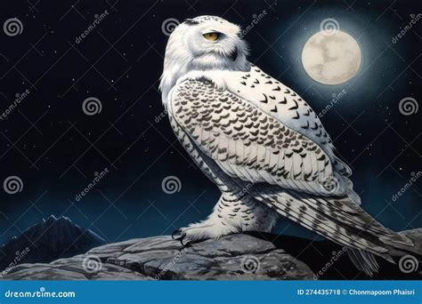 Top 20 Snowy Owl Action Watercolor Predator Animals Wildlife. Stock Illustration - Illustration ...