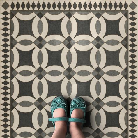 Spicher and Company Vintage Vinyl Floor Cloths Wedding Ring Modern Area ...