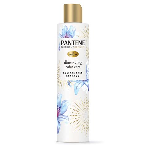 Pantene Sulfate Free Illuminating Shampoo with Biotin for Color Safe ...