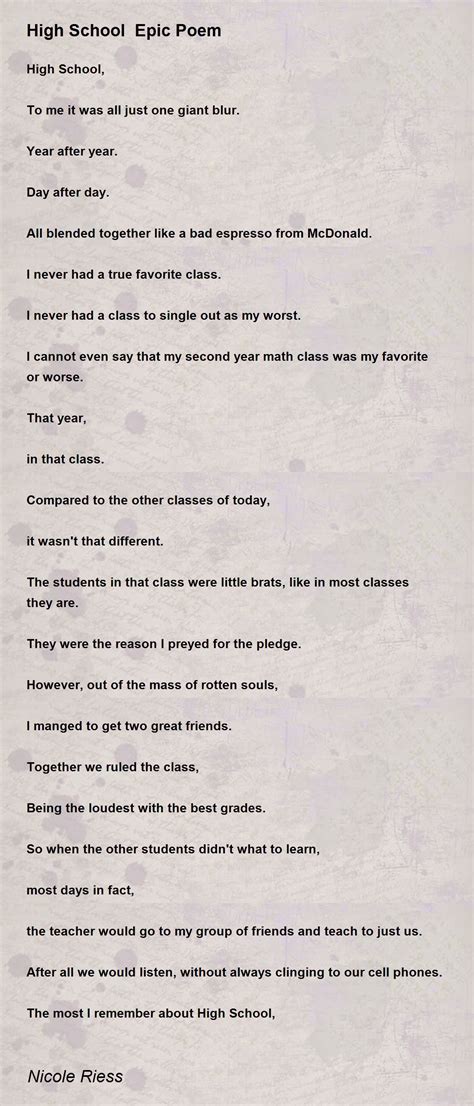 Poetry Epic Examples