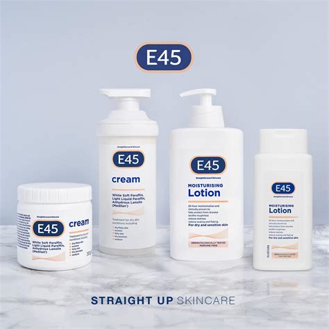 E45 Moisturiser Cream 500g - Body, Face, and Hand Cream for Dry, Flaky Skin - Suitable for ...