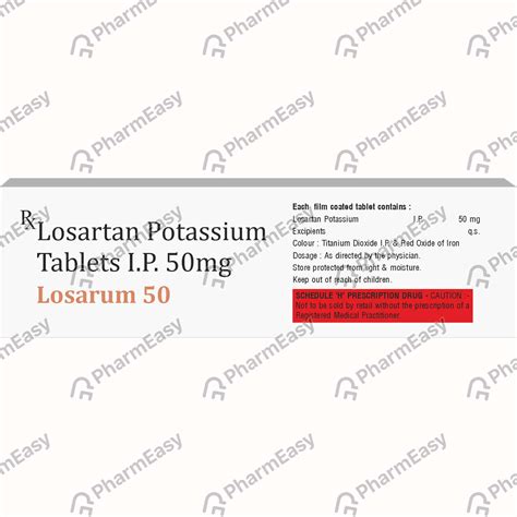 Buy Losarum 50 MG Tablet (10) Online at Flat 15% OFF | PharmEasy